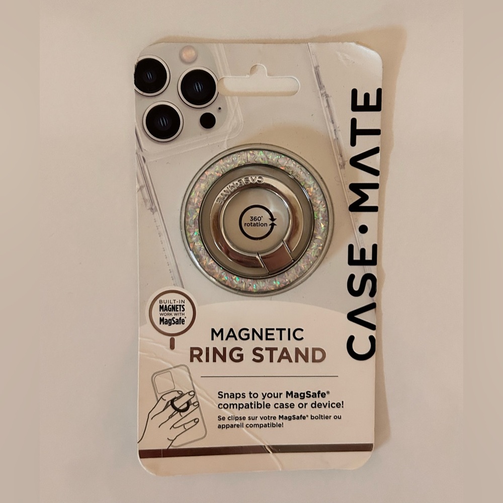Casemate Magnetic Ring Stand - Twinkle Disco MagSafe Compatible Hands Free BNIP